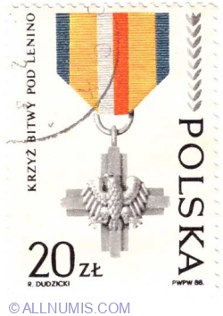 Image #1 of 20 zlotych 1988 - krzyz bitwy Pod Lenino