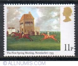 11 Pence 'The First Spring Meeting, Newmarket, 1793' (J.N. Sartorius)