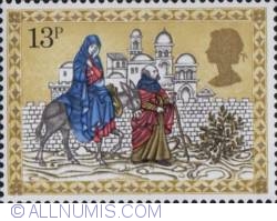 Image #1 of 13 Pence Mary and Joseph travelling to Bethlehem