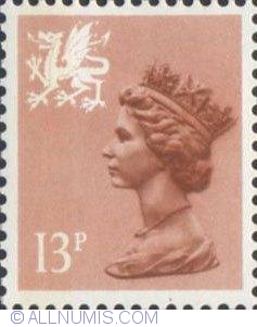 13 Pence Queen Elizabeth II Wales