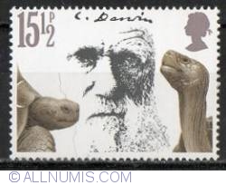 Image #1 of 15 1/2 Pence Charles Darwin and Giant Tortoises