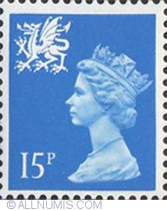 Image #1 of 15 Pence - Queen Elizabeth II Wales