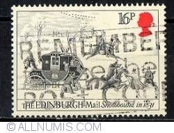 Image #1 of 16 Pence Holyhead and Liverpool Mails leaving London, 1828