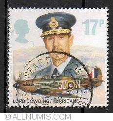 Image #1 of 17 Pence - Lord Dowding and Hawker Hurricane Mk. I