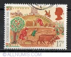 Image #1 of 17 Pence - Peasants Working in Fields