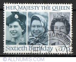 Image #1 of 17 Pence - Queen Elizabeth II in 1958, 1973 and 1982