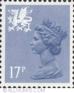 Image #1 of 17 Pence Queen Elizabeth II Wales
