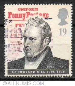 19 Pence - Sir Rowland Hill and Uniform Penny Postage Petition