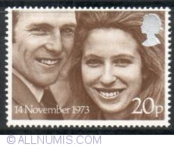 20 Pence Princess Anne and Captain Mark Phillips