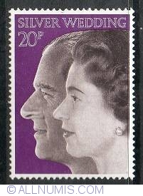 20 Pence Queen Elizabeth II and Prince Philip