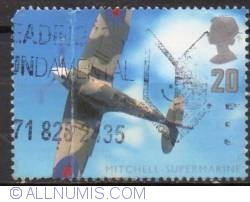 Image #1 of 20 Pence - Reginald Mitchell and Supermarine Spitfire MkIIA