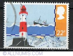 22 Pence - Beachy Head Lighthouse and Chart
