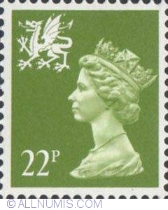 22 Pence Queen Elizabeth II Wales