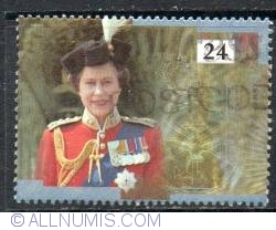 24 Pence - Queen Elizabeth at Trooping the Colour
