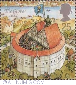 25 Pence - The Globe, 1614