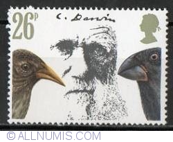 Image #1 of 26Pence Charles Darwin, Cactus Ground Finch and Large Ground Finch