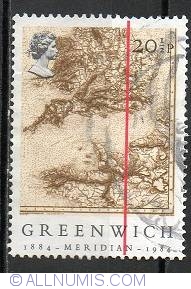 20 1/2 Pence 1984 - Navigational Chart of English Channel