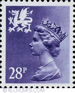 Image #1 of 28 Pence Queen Elizabeth II Wales