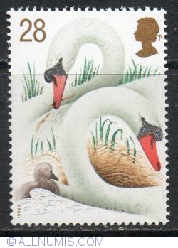 Image #1 of 28 pence - Swans and Cygnet