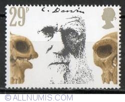 Image #1 of 29 Pence Charles Darwin and Prehistoric Skulls