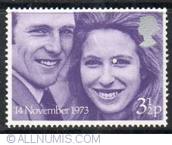 3 1/2 Pence Princess Anne and Captain Mark Phillips