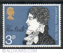Image #1 of 3 Pence - John Keats (150th Death Anniversary)
