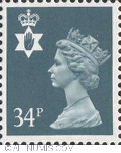 Image #1 of 34 Pence - Queen Elizabeth II Northern Ireland