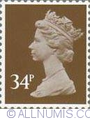 Image #1 of 34 Pence Queen Elizabeth II