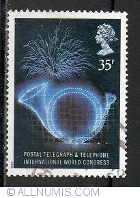 35 Pence - Posthorn (26th Postal, Telegraph and Telephone International Congress, Brighton)