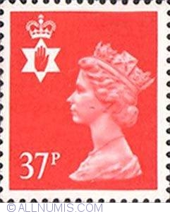 Image #1 of 37 Pence - Queen Elizabeth II Northern Ireland