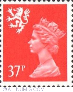 Image #1 of 37 Pence - Queen Elizabeth II Scotland