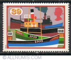 39 Pence - Crinan Canal, steamers and fishing boats