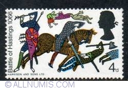 Image #1 of 4 Penny  Slain Harold on horse and knight with shield
