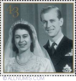 Image #1 of 43 Pence - Wedding Photograph Princess Elizabeth & Prince Phillip, 1947