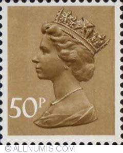 50P 1977 - Queen Elizabeth II