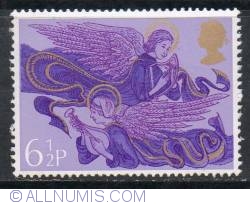 6 1/2 Pence Angels with Harp and Lute