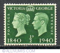 Image #1 of 1/2 Penny Victoria & George VI