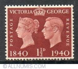 Image #1 of 1 1/2 Penny Victoria & George VI