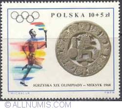 Image #1 of 10+5 Zloty 1968 - Flacara olimpica