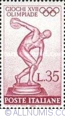 Image #1 of 35 Lire 1960 - Statue disc thrower