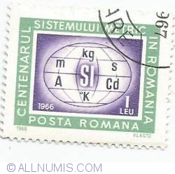 Image #1 of 1 Leu - Centenary of Metric System in Romania