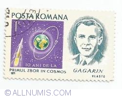 1 Leu 1971 - Gagarin - 10 ani de la primul zbor în cosmos