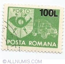 Image #1 of 2 Lei 1982 - Porto (overprint 100 Lei)
