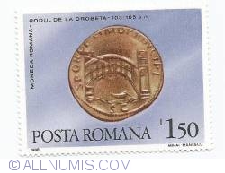 1.50 Lei - Romanian currency - Drobeta Bridge