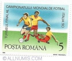 5 Lei - Turneul final al Campionatului Mondial de Fotbal - Italia '90