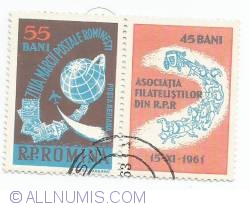 55 + 45 Bani - Postage Stamp Day and the Philatelists Association