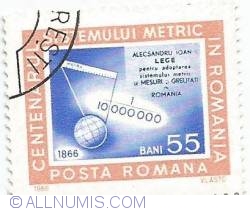 55 Bani - Centenary of Metric System in Romania