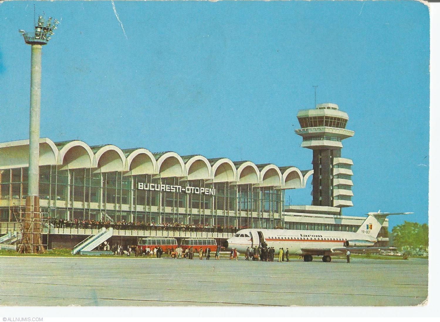 Engrave airport librarian Bucureşti - Aeroportul Otopeni, București - Romania - Carte poștală - 26477