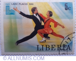 5 Cents 1980 - Lake Placid - Patinaj