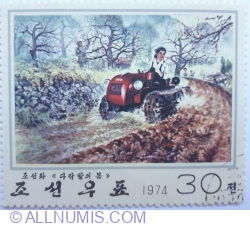 30 Chon 1974 - Farmer with tractor
